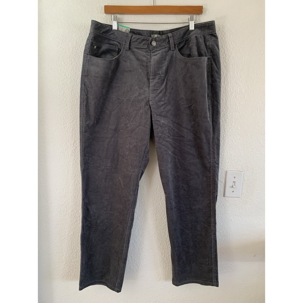 Linksoul Mens Charcoal Gray Corduroy Pants LS6177-S Coolmax Thermolite Size 36